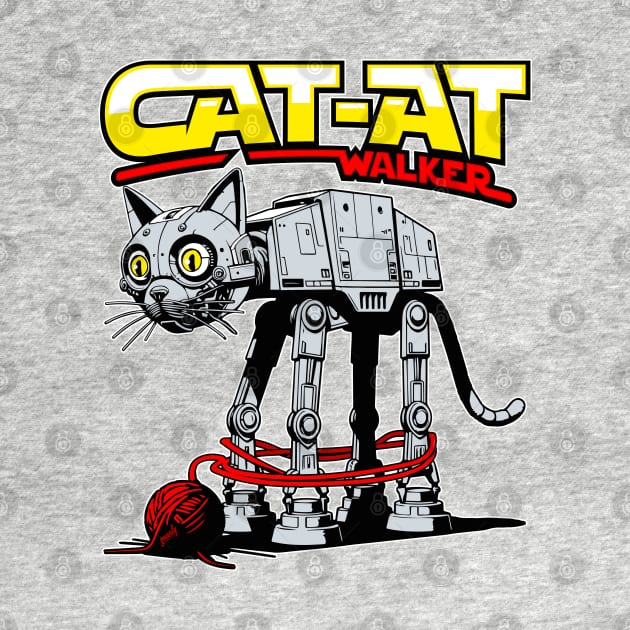 Funny Cat-at Walker Design Graphic for Cat Lovers by ChattanoogaTshirt